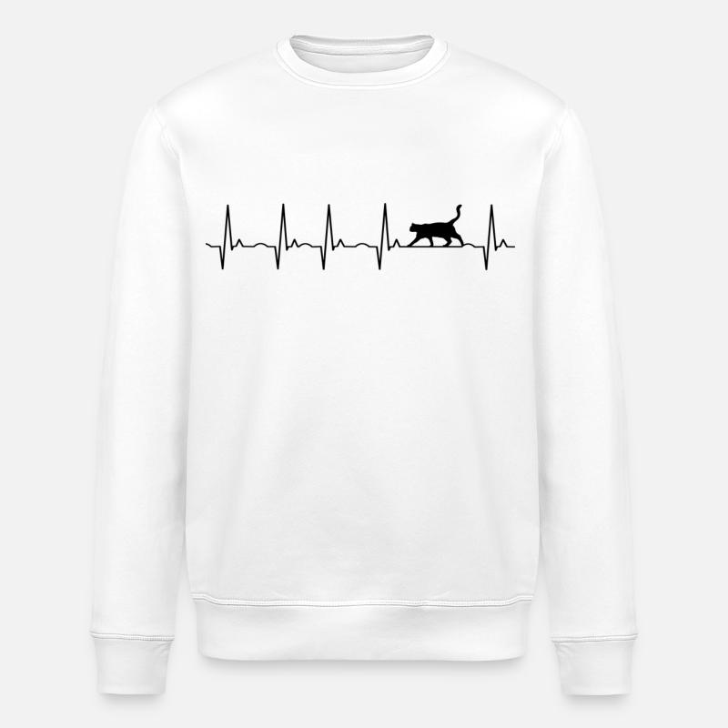 chat - Sweat bio ROLLER Stanley/Stella Unisexe - blanc