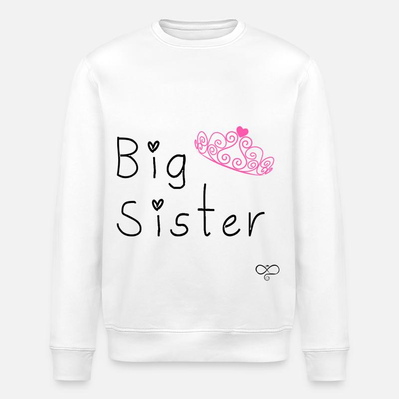 Große Schwester - Stanley/Stella Unisex Bio-Sweatshirt ROLLER - Weiß