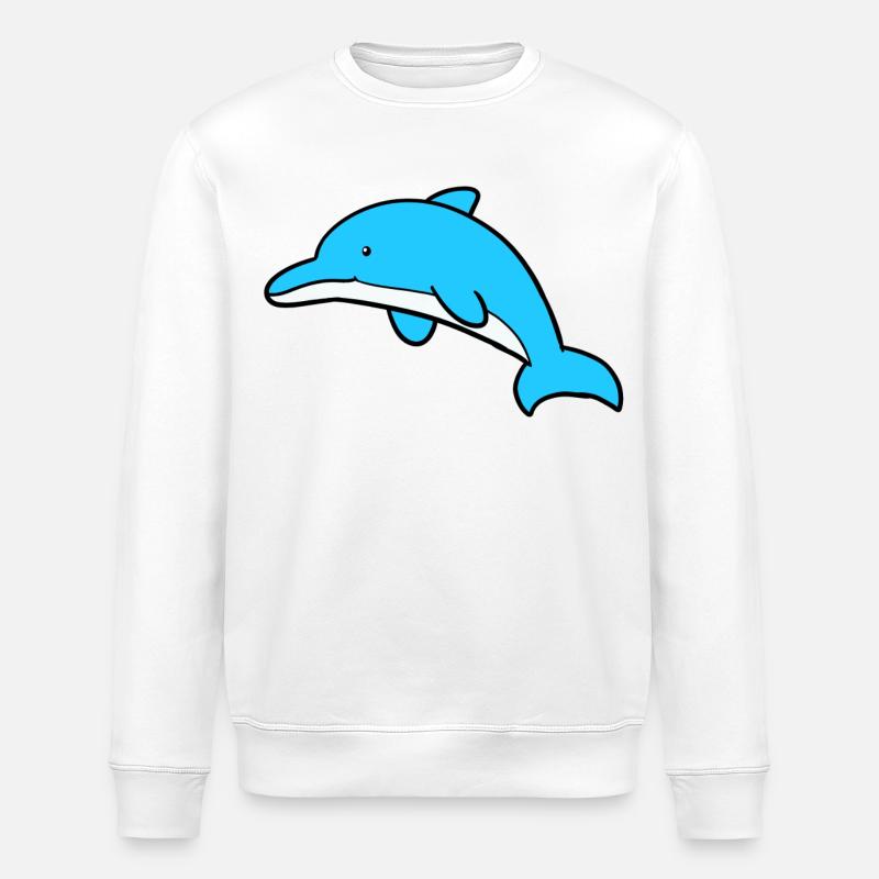 Dauphin mignon - Sweat bio ROLLER Stanley/Stella Unisexe - blanc