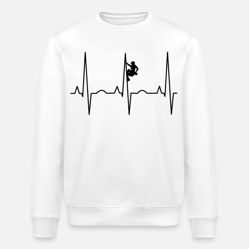 Climbing climber - Stanley/Stella ROLLER Unisex Organic Sweatshirt - white