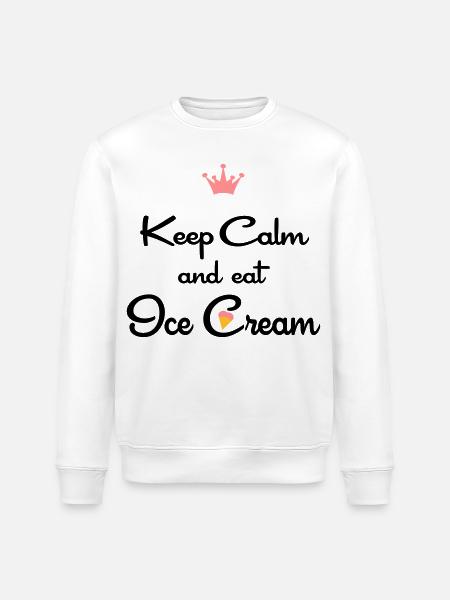 ice cream - Stanley/Stella ROLLER Unisex Organic Sweatshirt - white