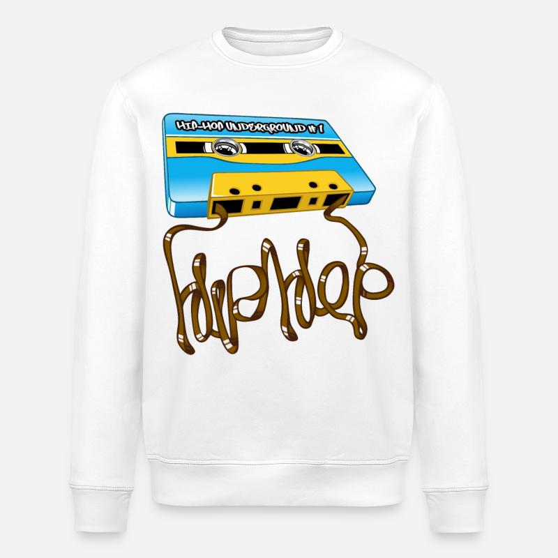 Cassette hip-hop underground - Stanley/Stella Unisex Bio-Sweatshirt ROLLER - Weiß