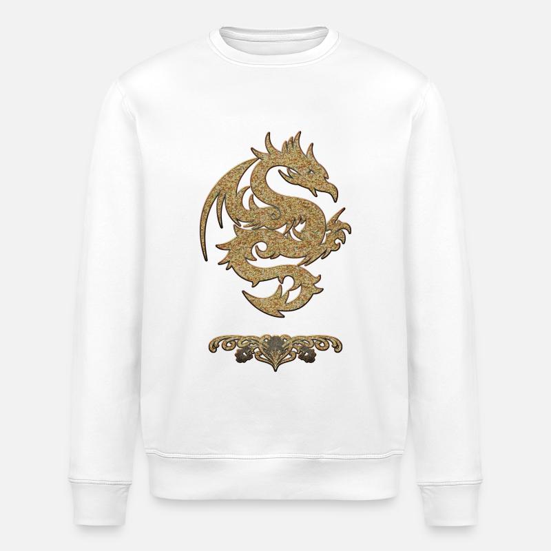 Wundervoller chinesischer Drache - Stanley/Stella Unisex Bio-Sweatshirt ROLLER - Weiß