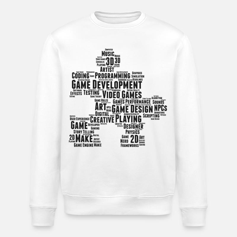 Game Dev - Stanley/Stella ROLLER Unisex Organic Sweatshirt - white