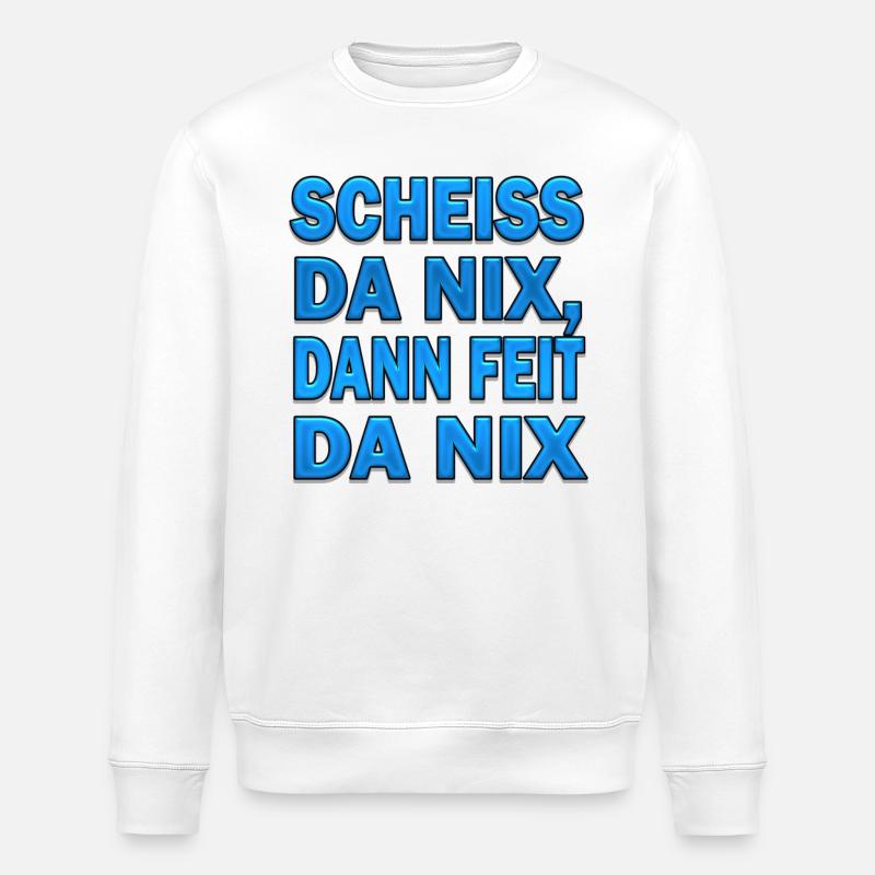 SCHEISS DA NIX - Stanley/Stella Unisex Bio-Sweatshirt ROLLER - Weiß