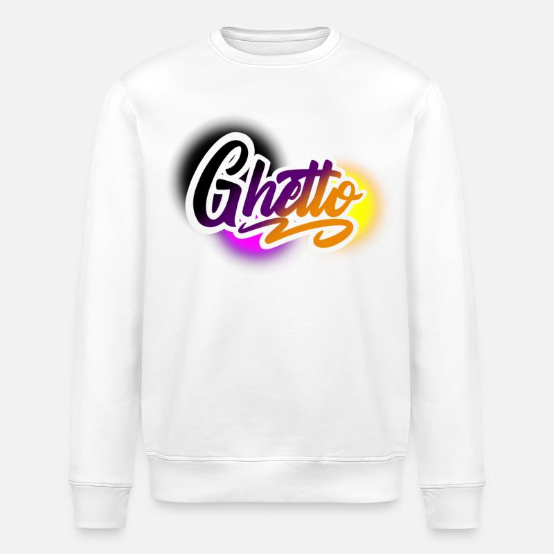 Ghetto - Stanley/Stella Unisex Bio-Sweatshirt ROLLER - Weiß