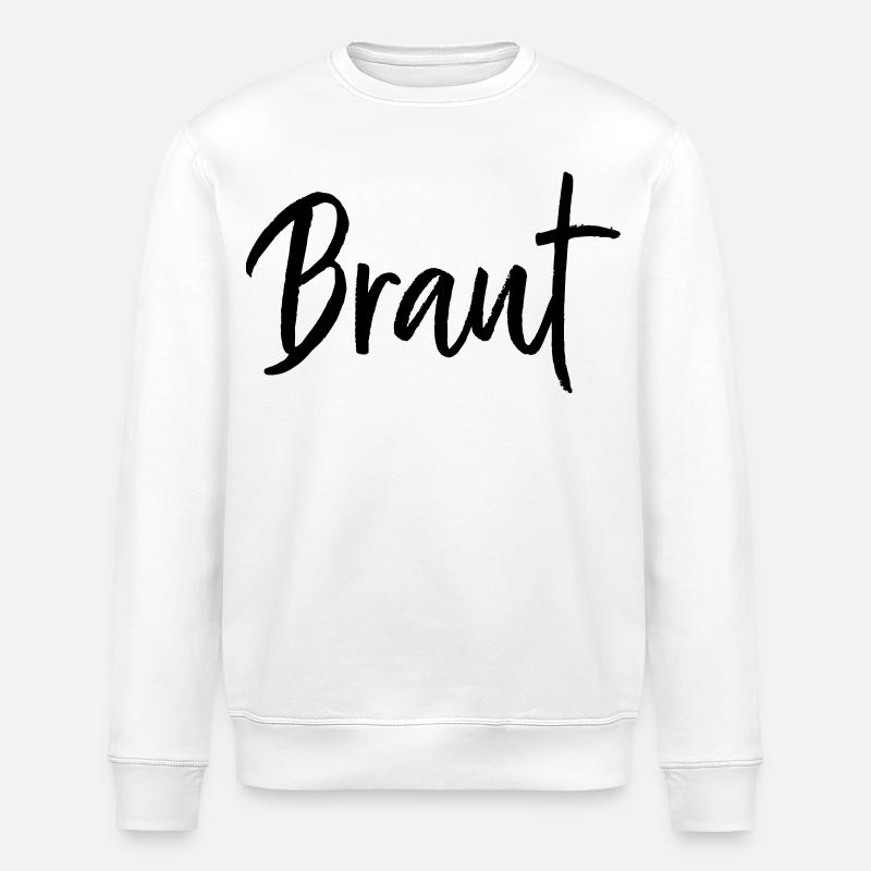 Braut Polterabend Junggesellenabschied - Stanley/Stella Unisex Bio-Sweatshirt ROLLER - Weiß