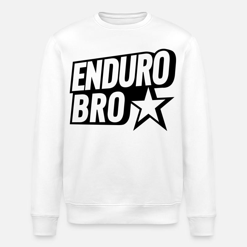 Enduro Bro simple - Sweat bio ROLLER Stanley/Stella Unisexe - blanc
