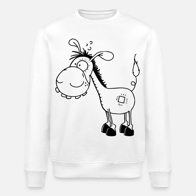 Petit âne drôle - ânes - Sweat bio ROLLER Stanley/Stella Unisexe - blanc