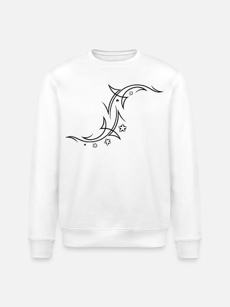 Tribal mit Sternen - Stanley/Stella Unisex Bio-Sweatshirt ROLLER - Weiß