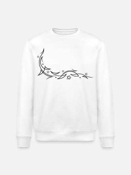 Tribal mit Sternen - Stanley/Stella Unisex Bio-Sweatshirt ROLLER - Weiß