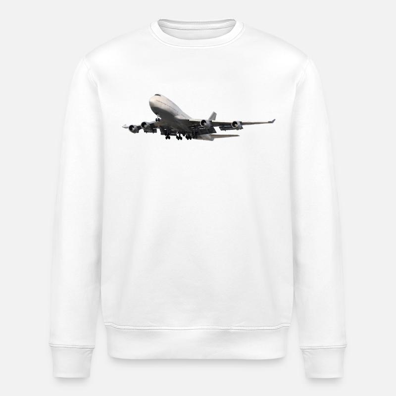 Passagierflugzeug - Stanley/Stella Unisex Bio-Sweatshirt ROLLER - Weiß