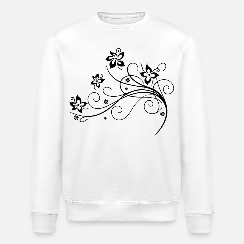 Blumenranke, fleur, fleurs - Sweat bio ROLLER Stanley/Stella Unisexe - blanc
