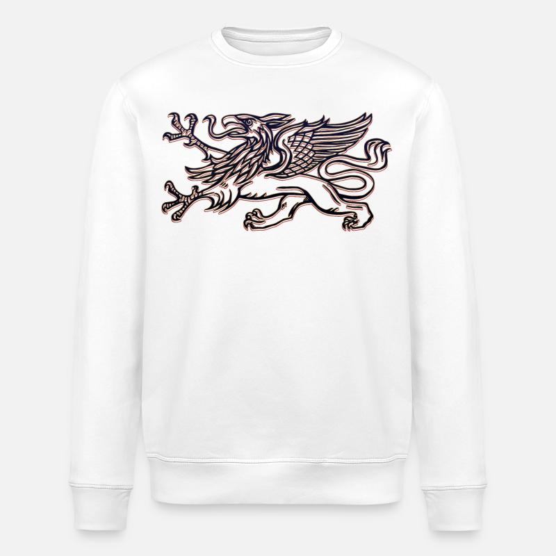 Rostocks Greif in 3D - Stanley/Stella Unisex Bio-Sweatshirt ROLLER - Weiß