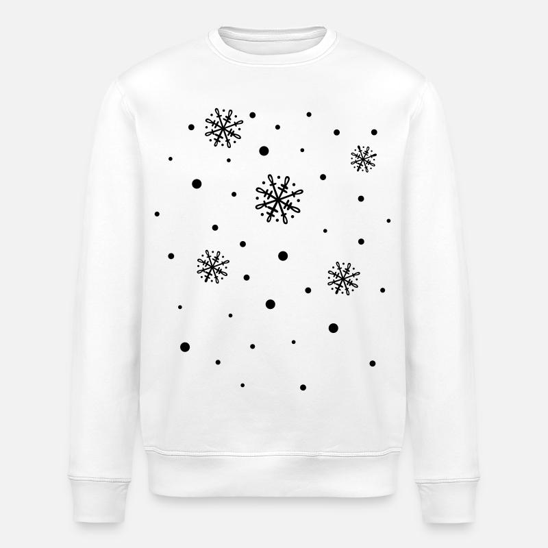 Flocons de neige, les flocons de neige - Sweat bio ROLLER Stanley/Stella Unisexe - blanc