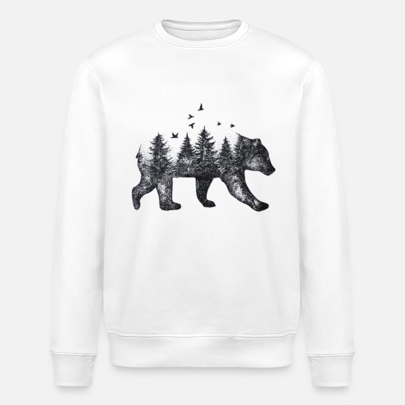 Bär - Stanley/Stella Unisex Bio-Sweatshirt ROLLER - Weiß