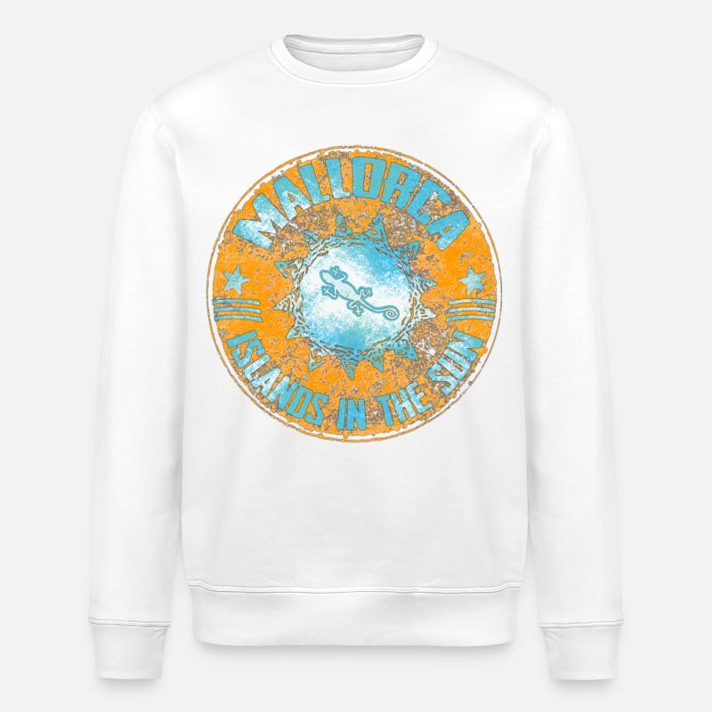 Lizard im Mandala Design - Stanley/Stella Unisex Bio-Sweatshirt ROLLER - Weiß