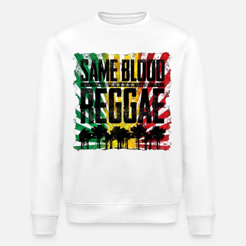 Same Blood, Different Roots Design - Stanley/Stella ROLLER Unisex Organic Sweatshirt - white