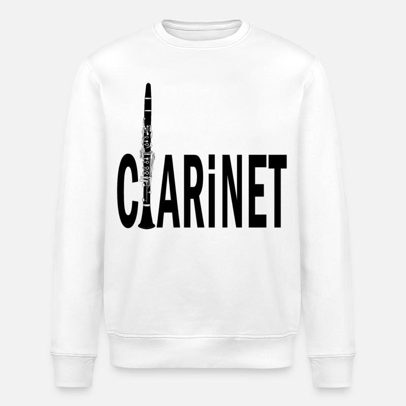 Klarinetten-Text - Stanley/Stella Unisex Bio-Sweatshirt ROLLER - Weiß