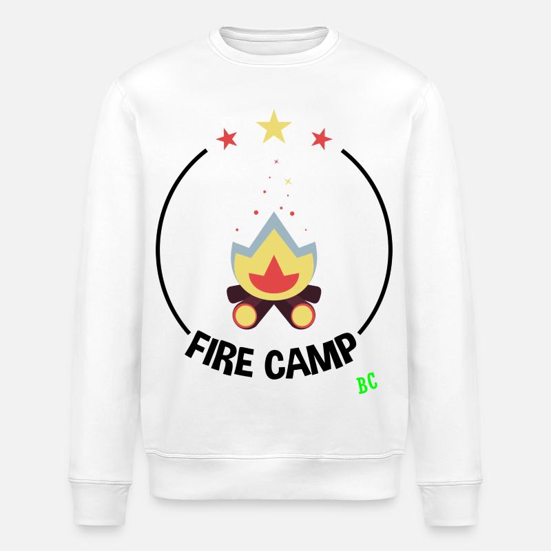 Camp de feu - Sweat bio ROLLER Stanley/Stella Unisexe - blanc