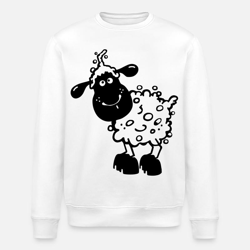 Kleines Schaf - Schafe - Stanley/Stella Unisex Bio-Sweatshirt ROLLER - Weiß