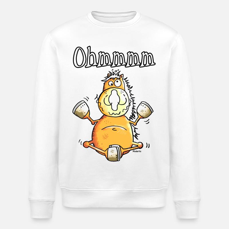 Ohmmmm Cheval - Chevaux - Sweat bio ROLLER Stanley/Stella Unisexe - blanc
