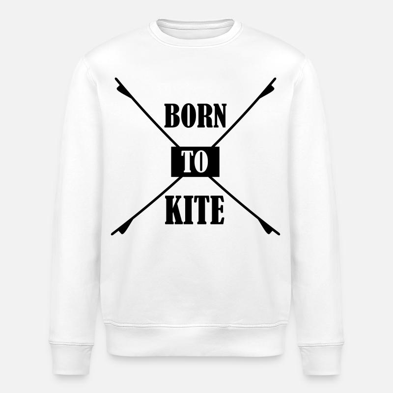 Kiteboard - Stanley/Stella Unisex Bio-Sweatshirt ROLLER - Weiß