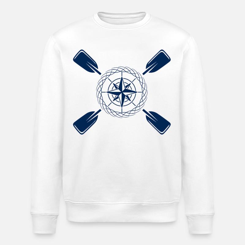 Paddle & Compass - Stanley/Stella ROLLER Unisex Organic Sweatshirt - white
