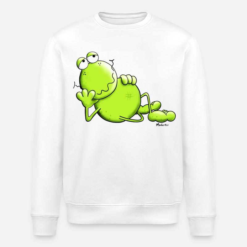 Verträumter Frosch - Stanley/Stella Unisex Bio-Sweatshirt ROLLER - Weiß