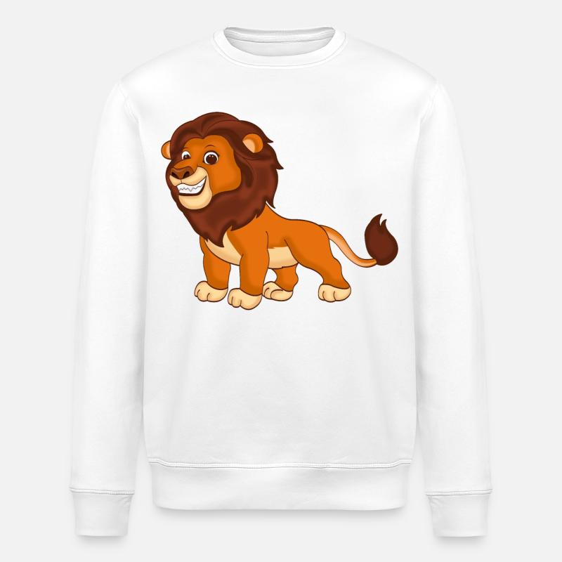 Löwe - König der Tiere - Stanley/Stella Unisex Bio-Sweatshirt ROLLER - Weiß
