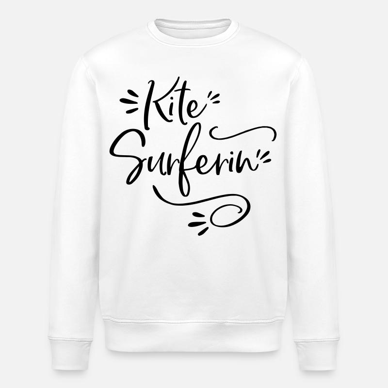 Kitesurferin Kite surfen Geschenk - Stanley/Stella Unisex Bio-Sweatshirt ROLLER - Weiß