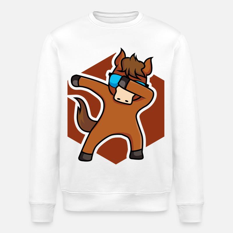 Cheval de cheval cheval - design - Sweat bio ROLLER Stanley/Stella Unisexe - blanc