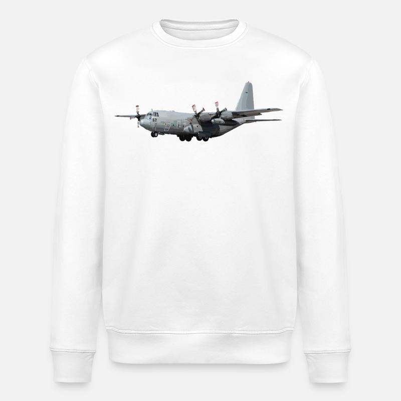 Hercules C-130 - Stanley/Stella Unisex Bio-Sweatshirt ROLLER - Weiß
