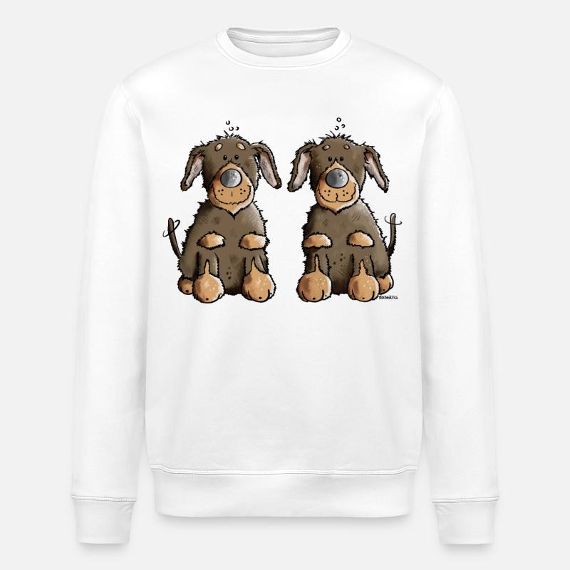 Dackel Duo - Stanley/Stella Unisex Bio-Sweatshirt ROLLER - Weiß