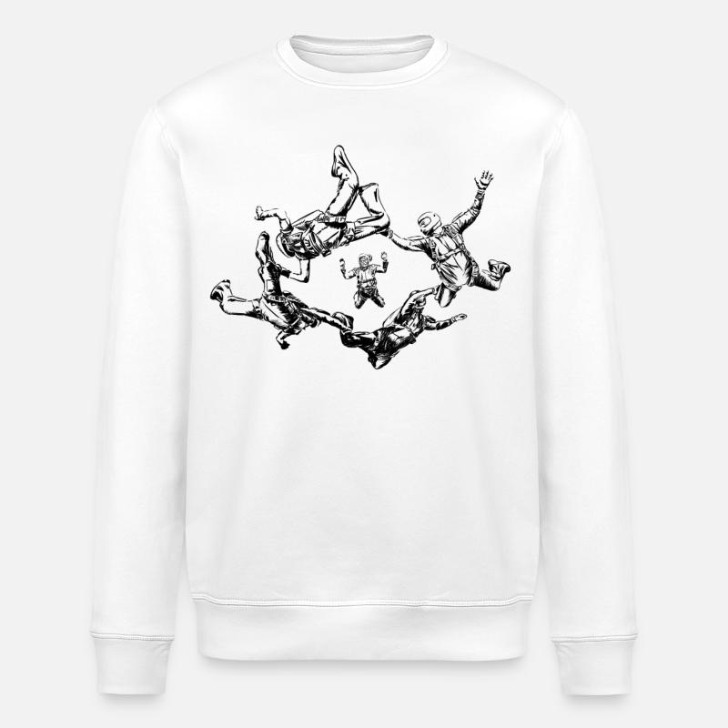 skydivers - Stanley/Stella Unisex Bio-Sweatshirt ROLLER - Weiß