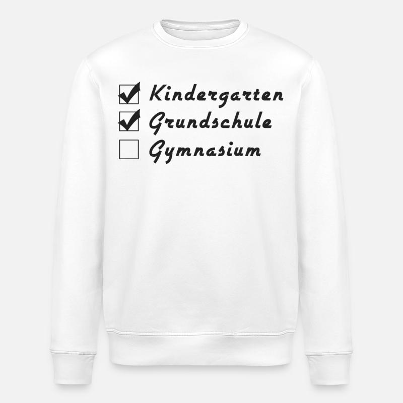 Kindergarten - Grunschule - Gymnasium - Stanley/Stella Unisex Bio-Sweatshirt ROLLER - Weiß