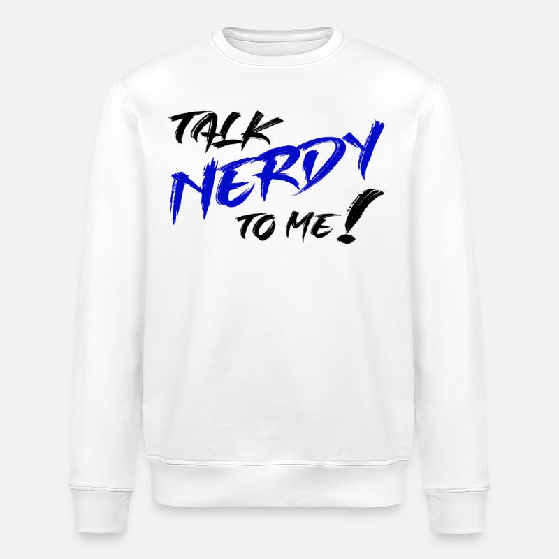 Nerd Graffiti Bleu - Sweat bio ROLLER Stanley/Stella Unisexe - blanc