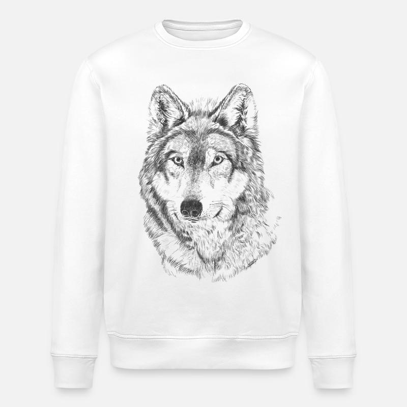 Wolf - Sweat bio ROLLER Stanley/Stella Unisexe - blanc