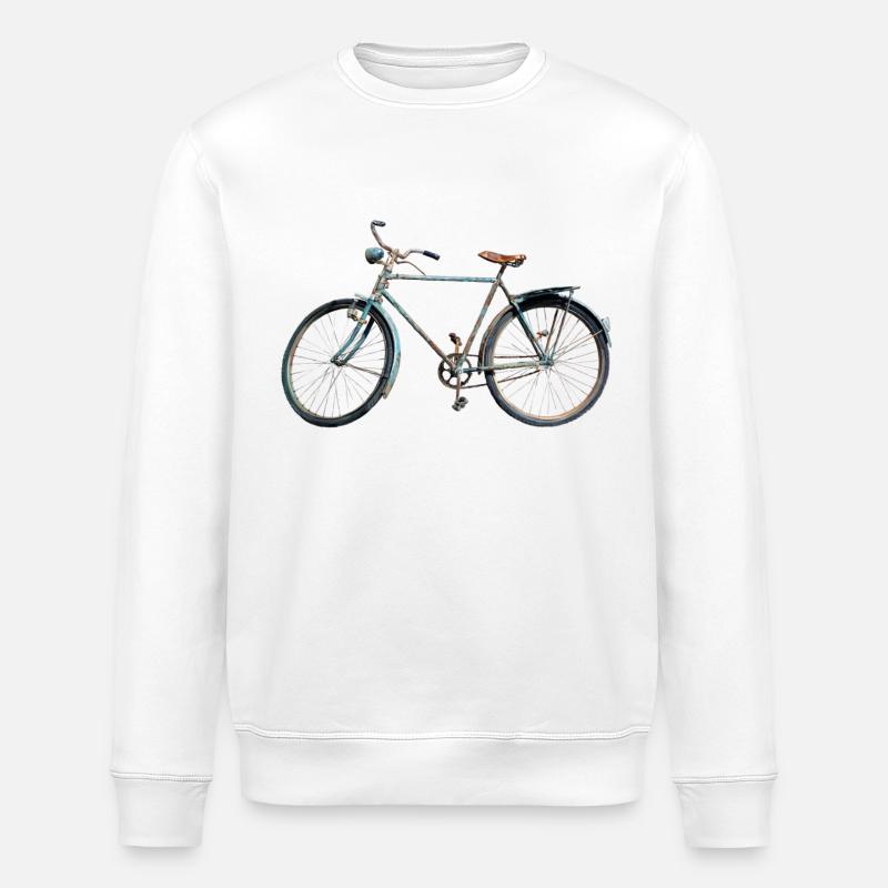 Fahrrad retro - Stanley/Stella Unisex Bio-Sweatshirt ROLLER - Weiß