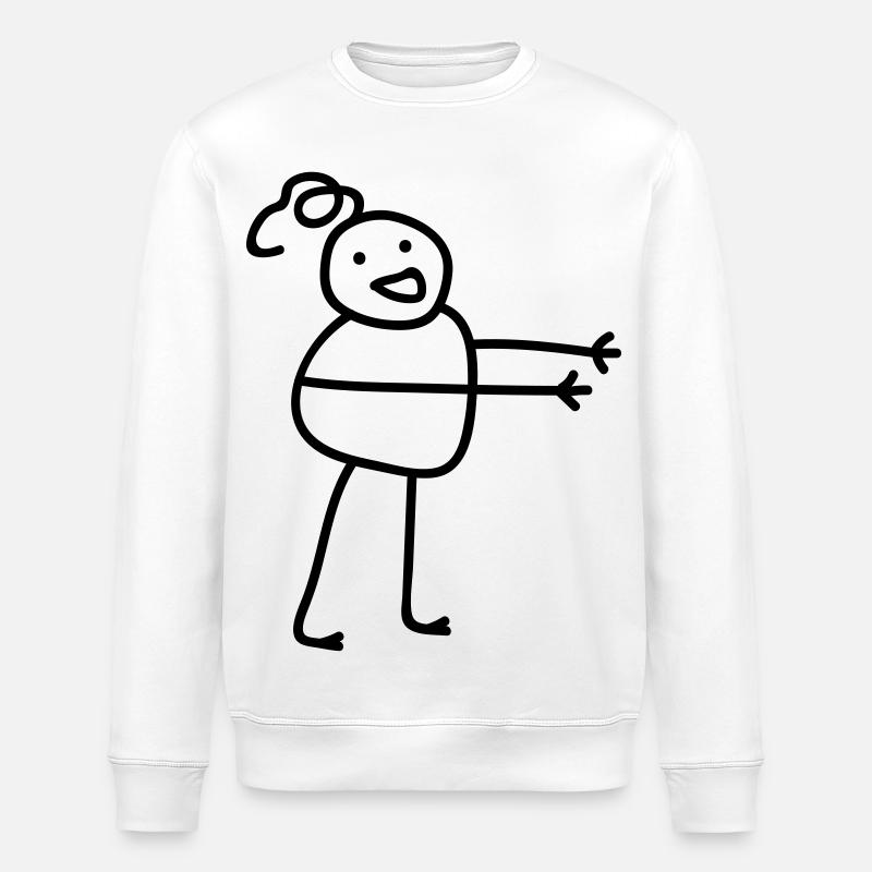 Hugging Man - Stanley/Stella Unisex Bio-Sweatshirt ROLLER - Weiß