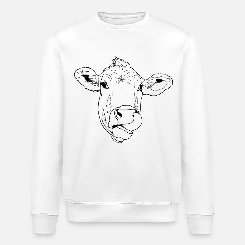 Leckende Kuh - Stanley/Stella Unisex Bio-Sweatshirt ROLLER - Weiß
