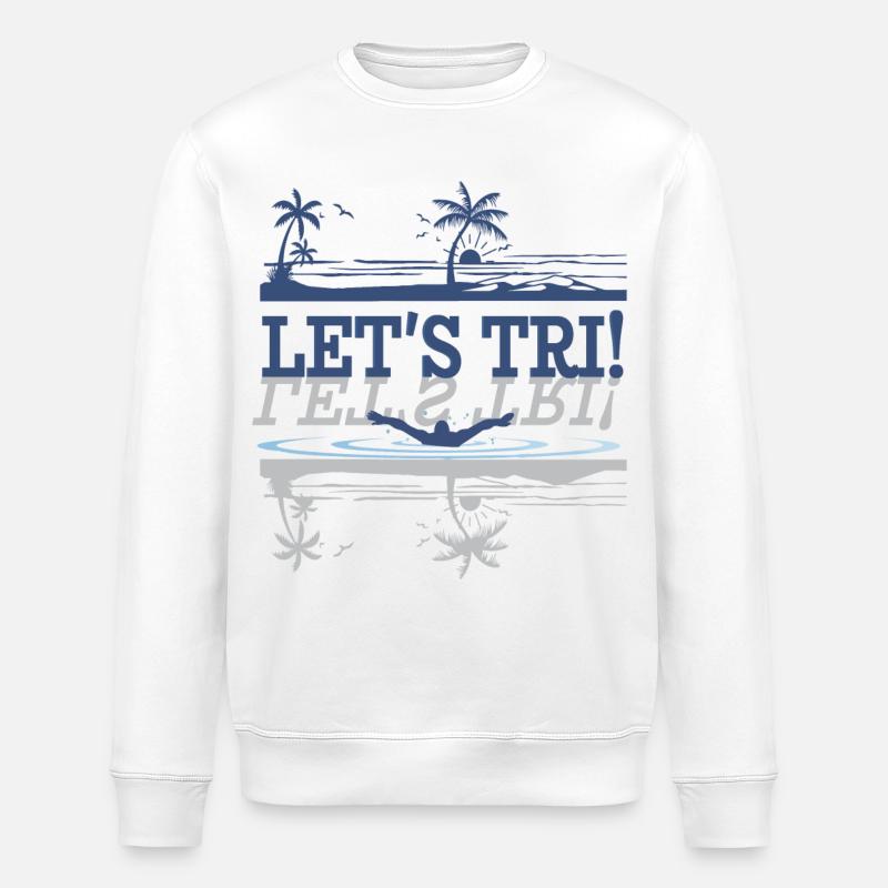 Triathlon - Let's Tri! - Stanley/Stella Unisex Bio-Sweatshirt ROLLER - Weiß