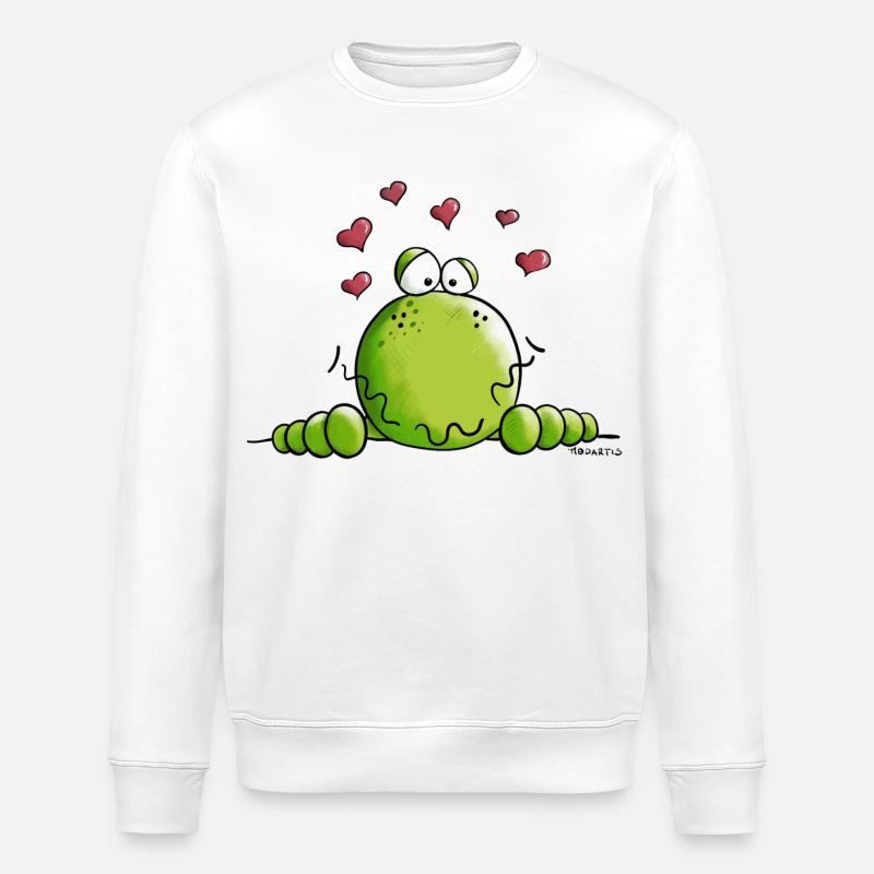 Frosch in Love - Stanley/Stella Unisex Bio-Sweatshirt ROLLER - Weiß