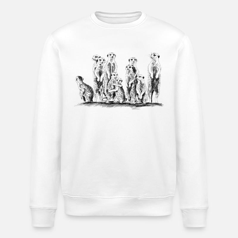 Erdmännchen - Stanley/Stella Unisex Bio-Sweatshirt ROLLER - Weiß