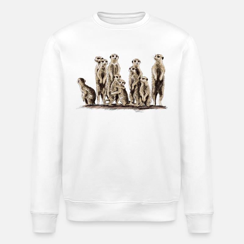 Erdmännchen - Stanley/Stella Unisex Bio-Sweatshirt ROLLER - Weiß
