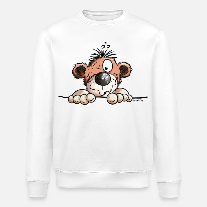 Funny Monkey - Stanley/Stella ROLLER Unisex Organic Sweatshirt - white