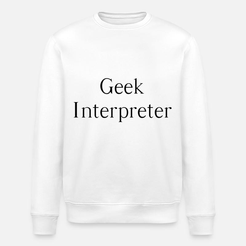 Geek interpreter - Stanley/Stella ROLLER Unisex Organic Sweatshirt - white