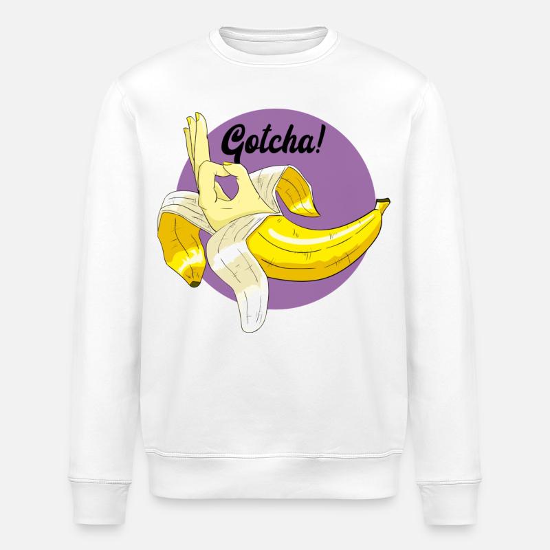 Bananentrollmem - Stanley/Stella Unisex Bio-Sweatshirt ROLLER - Weiß