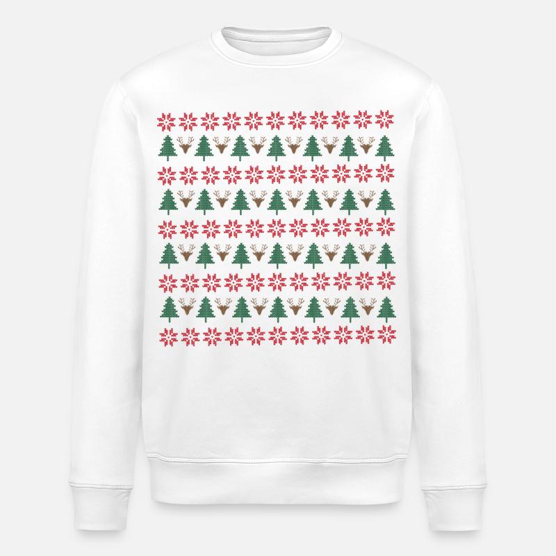 Noël - Sweat bio ROLLER Stanley/Stella Unisexe - blanc