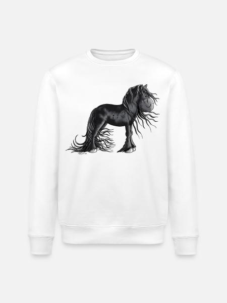 Sweet Friesian Horse - Stanley/Stella ROLLER Unisex Organic Sweatshirt - white